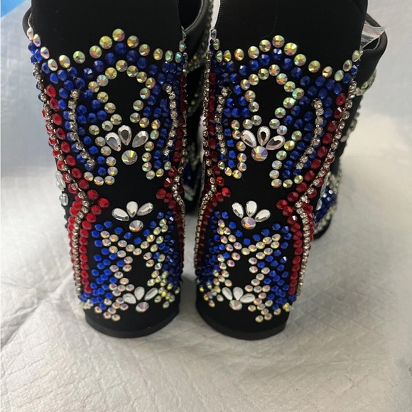 Azalea Wang Black and Multicolor Embellished Heels - Picture 4 of 10